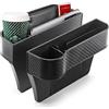 CGEAMDY Organizer Laterale per Seggiolino Auto, 2 Pacchetti Tasca Laterale della Console, Scatola di Immagazzinaggio Multifunzionale con Porta Bicchiere Accessori Interni Auto (nero)