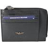 Aeronautica Militare Portafoglio piatto in pelle Uomo Aeronautica Militare Linea Soft Blu AM187