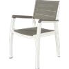 Keter Poltrona Keter Harmony ARMCHAIR Bianco e Tortora Sedia con Braccioli per Esterno Arredo Giardino