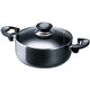 Beka 13078284, Padella Wok Pro Induc in alluminio con coperchio in vetro, 28 cm, colore: Antracite, interno rivestito, adatta a tutti i fornelli, induzione incluso.