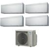 Daikin Climatizzatore BTU 7+9+12+18 FTXA20CS FTXA25CS FTXA35CS FTXA50CS 4MXM80A Quadri Split Stylish Silver R-32 Argento WIFi