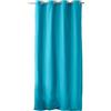 ED ENJOY HOME Enjoy Home, Tenda in cotone certificato Oeko Tex con 8 occhielli in metallo cromato, diametro 4 cm, 135 x 240 cm, turchese, collezione Panama, pronta da appendere, lavabile a 30 gradi, per tutte le