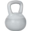 SPORTNOW Kettlebell 12kg PVC e Sabbia Metallica, Massimizza Performance Spalle/Bicipiti, 22x22x29 cm - Grigio|Aosom