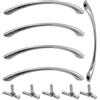 Aerzetix - Set di 5 Maniglie per Mobili in Metallo Finitura Cromo Interasse 96mm - per Porte Armadio Cassetto Design Interno Arredamento Cucina Soggiorno