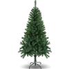 BATHWA Albero di Natale artificiale da 1.5m con rami pieghevoli Albero per feste con supporto in metallo Punte per rami da 500 pezzi Facile da montare Decorazione natalizia per ufficio Soggiorno Cucina
