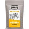 Ember Beef Biltong Originale 250g - Snack Proteico Jerky di Carne Secca - Pochi Grassi, Senza Zuccheri Aggiunti, Keto, Senza Coloranti o Aromi Artificiali - 1 Busta Richiudibile Formato Scorta da 250g