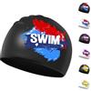 SWAUSWAUK Cuffia Piscina Bambini età 6-14 - Cuffia Nuoto Bimbino Bimbina Silicone e Impermeabile (Bianco, Arancia e Verde)