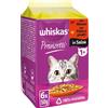 Whiskas Pranzetti Multipack 6 pezzi da 50 gr - Carni e Verdure Cibo umido per gatti