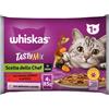 Whiskas Tasty Mix Multipack 4 pezzi da 85 gr - Scelta dello Chef Cibo umido per gatti