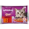 Whiskas Duo Multipack 4 pezzi da 85 gr - Mix Gustoso Cibo umido per gatti