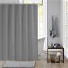 meioro Tende da Doccia a Tinta Unita,Peva Impermeabile Tenda da Bagno Include Ganci per Tende, Antimuffa Tenda Doccia Fodera per Vasche da Bagno (Grigio, Larghezza 120cm x Altezza 180cm)