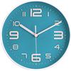 Topkey 8 Orologio Da Parete Rotondo Silenzioso Di Facile Lettura Dei Grandi Numeri Cucina Moderna Nonticking Orologio Da Parete Decorativo Per La Camera Da Letto Ufficio Scuola- Verde Acqua