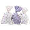 Gözze - 3 Sacchetti di Lavanda, Sacchetti Profumati per l'Armadio, Imbottitura con Fiori di Lavanda, Rivestimento in 100% Cotone, 100% Cotone, 10 x 15 cm - Violetto e Bianco a Pois