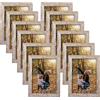 EXYGLO Portafoto da Parete e da Tavolo, Cornice per Foto 13x18, Cornice Rustico, Decorazione per la Casa, Azienda, Scuola, Contengono 12 Cornici in uno set