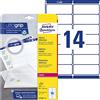 Avery Zweckform, L7163-40, 40 fogli, Etichette indirizzi per buste formato DIN, 99,1 x 38,1 mm