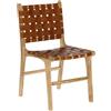 La Forma Sedia Calixta in pelle e legno massello di teak
