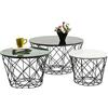 Kare Design East Coast - Set di 3 tavolini da caffè rotondi