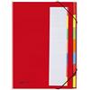 Pagna-Organiser da scrivania, 44171-01 7 divisori angoli elasticizzati, flessibile, sezione elenco, colore: rosso