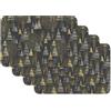 Venilia tovagliette Alberi D'oro, per sala da pranzo, sottobicchieri, Natale, decorazione da tavolo, lavabile, per alimenti, 45 x 30 cm, 4 pezzi