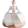 Alessi AAA02 P La Petite Mariée Bomboniera in Porcellana, Decorato a Mano, Rosa