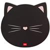 Legami - Tappetino per Mouse, Mousepad con Superficie Antipolvere e Antiriflesso in PVC, Base in Gomma Antiscivolo, Tema Kitty, 22,3 x 23,3 cm