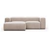 La Forma Divano Blok 2 posti chaise longue sinistra beige 240 cm
