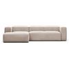 La Forma Divano Blok 3 posti con chaise longue sinistra beige 300 cm