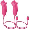 AFUNTA Nunchuck Controller per Wii U, 2 Pacchetti di Ricambio per Wii U Video Game - Rosa