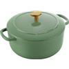 BALLARINI Bellamonte - Casseruola per arrosto, forno olandese, in ghisa smaltata, rotonda, 20 cm, 2,5 l, verde