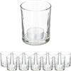 Relaxdays Set da 12 Portacandele in Vetro, Design Decorativo per Centrotavola e Salotto, H x D: 8,5 x 7 cm, Trasparente