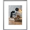 Hama Sevilla Argento Espositore da Pavimento retroilluminato - Cornice (Plastica, Argento, Espositore per Foto da 28 x 35 cm, 400 mm, 17 mm)