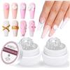 AIMEILI 5 in 1 Trasparente Solid Nail Builder Gel Solid Nail Extension Builder Gel Unghie Gel Ricostruzione Unghie Chiaro Kit 1, 2x15g