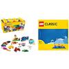 LEGO Classic Scatola Mattoncini Creativi Media, Contenitore con Costruzioni Colorate & Classic Base Blu, Tavola per Costruzioni Quadrata con 32x32 Bottoncini, Piattaforma Classica per Mattoncini