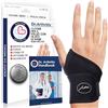 Dr. Arthritis Tutore Polso con Rivestimento in Rame Ideato da Medici - Polsiera Ortopedica Mano Sinistra e Destra - Fascia Elastica di Supporto per Tunnel Carpale (Singolo, Taglia Unica, Nero)