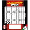 MARKIN Etichette adesive - in carta - permanenti - 46 x 8 mm - 36 et-fg - 10 fogli - bianco - Markin (unità vendita 25 pz.)