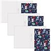 VELOFLEX - Cartellina Monster DIN A4 in cartoncino, 3 pezzi | Raccoglitore scolastico, cartellina, 220 x 305 mm, motivo colorato con mostri, per la scuola, l'ufficio e il lavoro da casa
