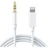 esbeecables [Apple MFi certificato] Cavo AUX per iPhone, Lightning a 3,5 mm Aux cavo per auto compatibile con iPhone 11/11 Pro/XS/XR/X 8 7 6/iPad/iPod per auto/Home Stereo/cuffie/altoparlante (9,3 m, bianco)