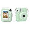 Rieibi Custodia per Instax mini 12 - Custodia Trasparente per Fotocamera Fujifilm Instax Mini 12 - Custodia per PC con Tasca per Pellicola e Tracolla Aggiornate - Trasparente Aggiornata