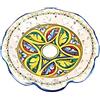 Generico Coppa grande 30 cm in ceramica siciliana Santo Stefano di Camastra attacco grande E27 ricambio per lampadario sospensione decoro stella