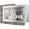 Allforfood Pensile neutro ad incasso - mod neutral print l 1407 - capacità bottiglie massimo n 24 - dimensioni cm l 140,7 x p 24,5 x h 60,3