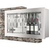 Allforfood Pensile refrigerato ad incasso - mod print l 757 - capacità bottiglie massimo n 12 - potenza w 300 - dimensioni cm l 75,7 x p 24,5 x h 60,3