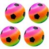MAGIC SELECT 4 Palline in PVC Giocattolo per Bambini. Pallone da Calcio Gonfiabile con Arcoíris. Palla Morbida per Bambini. Pallone da Gioco, Parco, Piscina, Vacanze. Diametro 23cm
