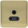 Schneider Electric Lisse Deco GGBL3080BSB - Presa singola senza interruttore, perno rotondo, 5 A, in ottone satinato con inserto nero
