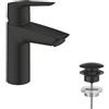 GROHE QUICKFIX Start, Miscelatore monocomando per lavabo Taglia S, con tecnologia GROHE Water Saving, portata limitata a 5,7 l per min, Matt Black, 235512432