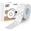 MakeID Etichette Adesive Termiche, Impermeabile DIY Personalizzate Carta Adesiva per Stampante, Compatibile Q1/ E1 Eticchettatrice, per Scuola Casa, 16mm*4 m/Rotolo coniglio