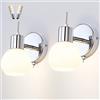 TYhogar 2 pezzi Applique da Parete Interno Vintage applique specchio bagno Lampada da Parete Regolabile 180 Gradi Moderno Applique Industrial E14 applique bagno parete