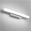 Klighten Lampada da Specchio Bagno 9W 40cm, IP44 Applique LED da Bagno Moderno, Luce Specchio Parete, 600 Lumen, 110-240V, Bianca Fredda 6000K, Cromo