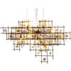 Kare 60163 Lampadario da Soffitto Stone Mobile, Oro, 27 x 100 x 60 cm