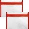 VELOFLEX A435002 - Portadocumenti con cerniera, 2 pezzi, DIN A5, archiviabile, rosso, VELOBAG XXS, tasca con cerniera