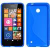 ebestStar - Cover Compatibile con Nokia Lumia 630 Custodia Protezione S-Line Design Silicone Gel TPU Morbida e Sottile, Blu [Apparecchio: 129.5 x 66.7 x 9.2mm, 4.5'']